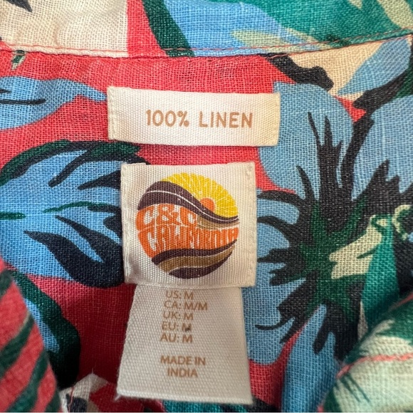 C&C California 100% Tropical Floral Men's Shirt Size M - Picture 7 of 9